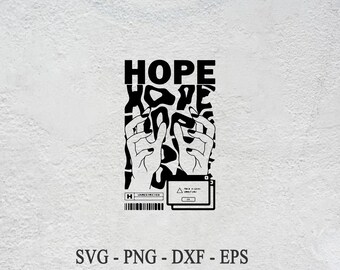 Street Style Hope Graphic SVG: Nail Varnish Design (Digital Download)