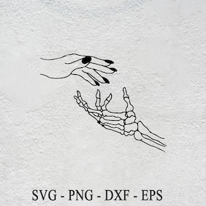 Skeleton Hand Creation of Adam SVG Clipart (Digital Download)