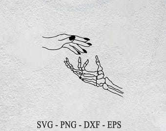 Skeleton Hand Creation of Adam SVG Clipart (Digital Download)