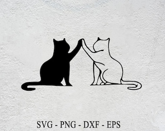 Paquete SVG de gato: Archivos de corte de gatitos para Cricut y Silhouette (descarga digital)