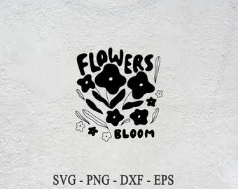 Archivo SVG floral de Bloom: Archivo de corte de fe cristiana (descarga digital)