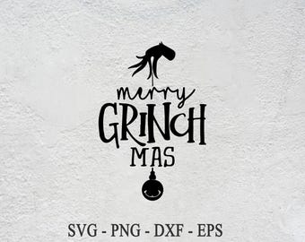 Grinchmas SVG: Christmas Embroidery Design, Holiday Shirt Cut File (Digital Download)