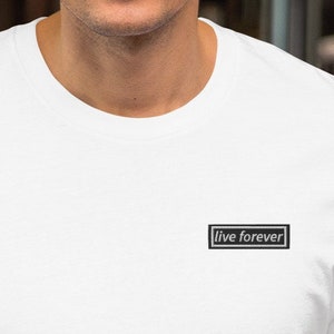 Oasis Live Forever Embroidered Short-Sleeve Unisex T-Shirt