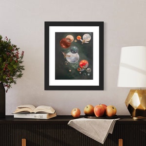 Giclee Print of &quot;Collective Effervescence&quot; Birds and Bubbles Print