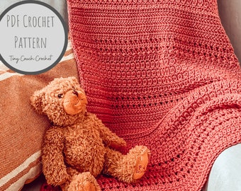 Baby Blanket Crochet Pattern | The Cassidy Sampler Baby Blanket | Stitch Sampler Crochet Pattern PDF