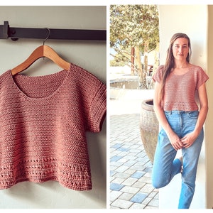 Tee Shirt Crochet Pattern Crochet Top Pattern PDF New Sew Comfort Tee 