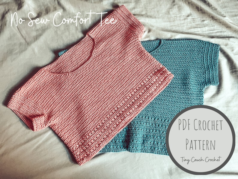 Tee Shirt Crochet Pattern Crochet Top Pattern PDF New Sew Etsy