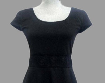 Women's Dresses, A-Line Dresses, Xhiliration Dresses, Casual Dresses, Medium Dresses, Black Dresses, Cap Sleeve Dresses