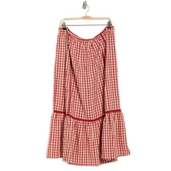 Women's Plus Size Skirts, Gingham Skirts, Maxi Skirts, 1X Skirts, 3X Skirts, Tiered Skirts, Fall Skirts, Summer Skirts, Red & White Skirts