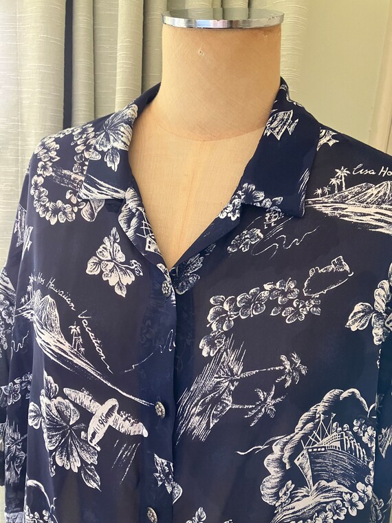 Lisa Ho Hawaiian Vacation Sheer Over Shirt Austra… - image 7