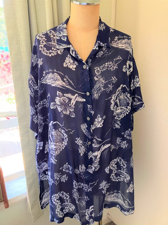 Lisa Ho Hawaiian Vacation Sheer Over Shirt Austra… - image 1