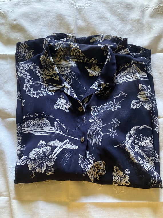 Lisa Ho Hawaiian Vacation Sheer Over Shirt Austra… - image 2
