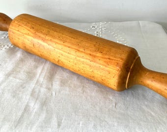 Großer Holz Nudelholz Nudelholz HeavyDuty Sammlerstück Kitchenalia 1940er Jahre