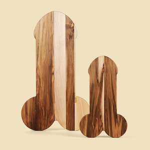 Personalized Charcuterie Board Custom Engraved Penis-Shaped Ambrosia Maple Wood Charcuterie Board Funny Gift For Her For Him