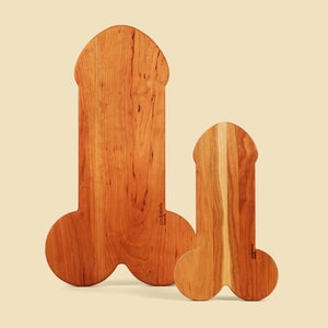 Personalized Charcuterie Board Custom Engraved Penis-Shaped Cherry Wood Charcuterie Board Funny Gift For Her Gift For Him