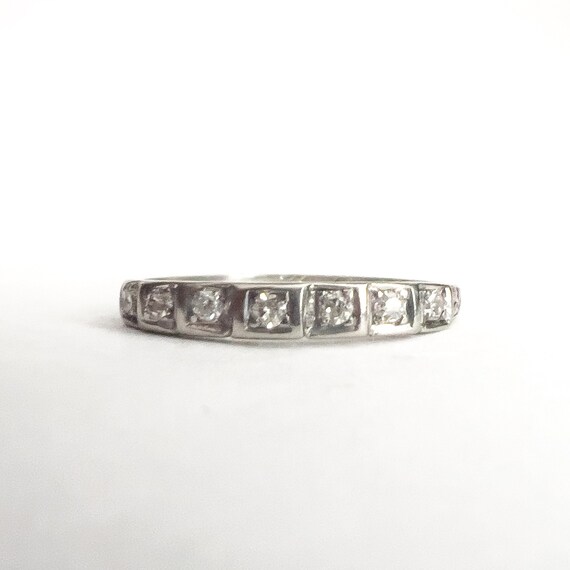 Vintage Art Deco Era Natural Diamond Half-eternit… - image 8