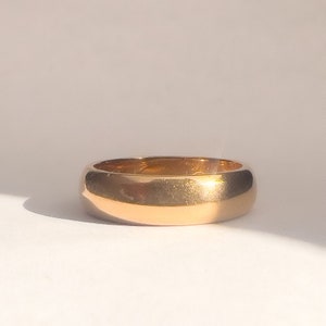 Antique Victorian Era Classic Gold Band 18K Yellow Gold Inscribed 1891 Wedding Band Wedding Ring Stacking Ring Size 5 US image 4