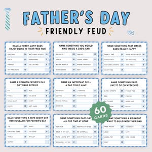 Juego de preguntas y respuestas para el Día del Padre (imprimible) / Juego de preguntas y respuestas para fiestas familiares / Actividad imprimible para la fiesta de papá / Juego de preguntas y respuestas para grupos