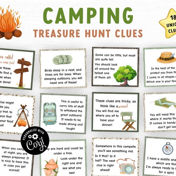 Outdoor Treasure Hunt Clues Etsy