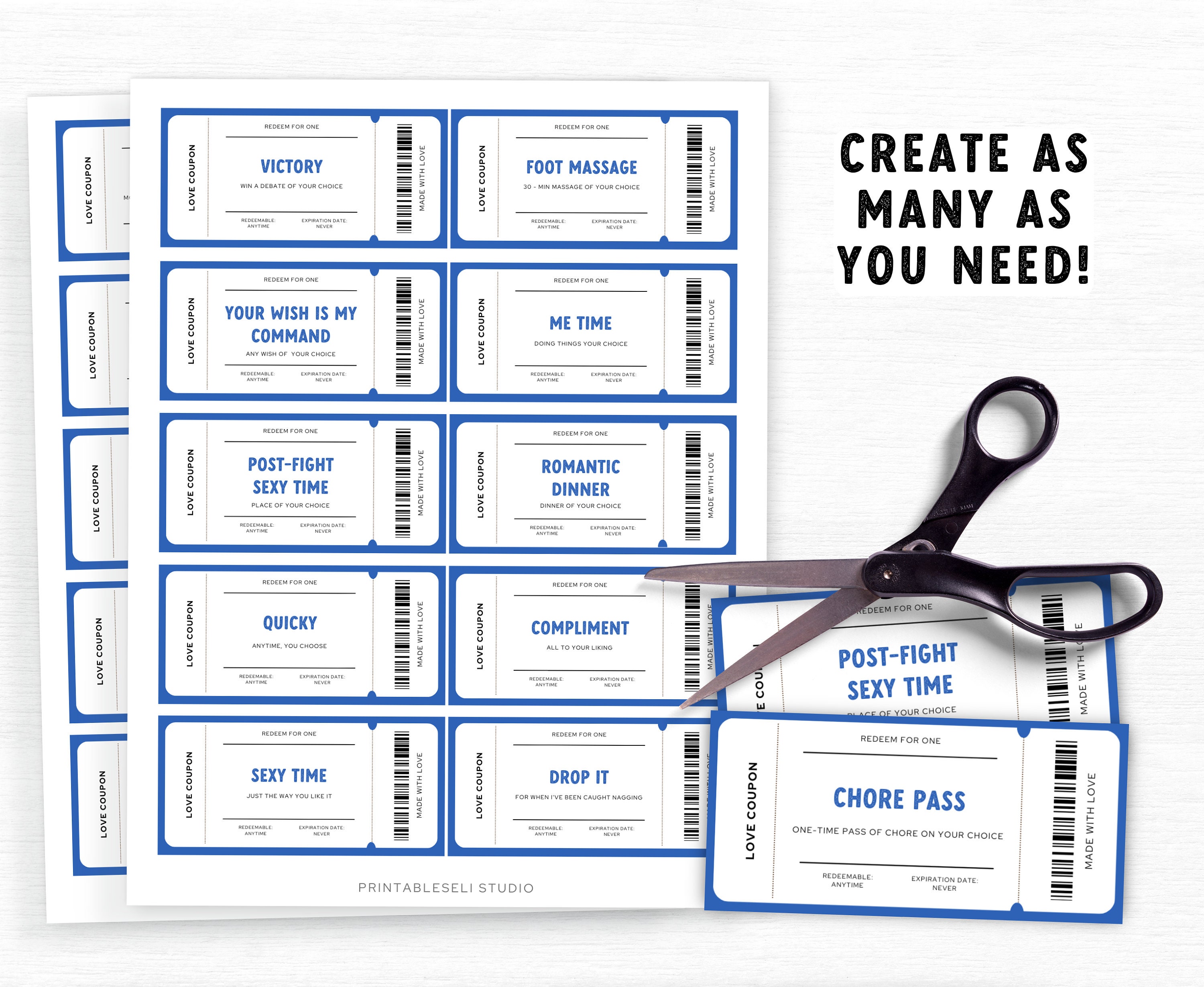Love Coupon Book Editable Template, Printable Coupon Book, Love Coupons ...