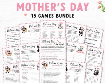 Mother's Day Games Bundle, Printable Family Activities (Digital Download)