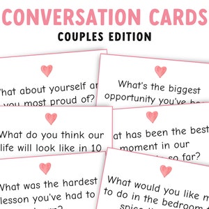 100 gespreksstartkaarten voor koppels, vraagkaarten voor koppels, gesprekskaarten voor koppels, relatievragen, jubileumcadeau