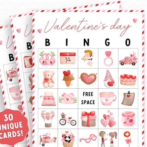 Valentines Day Bingo Cards, Valentines Day Bingo, Valentines Day Activity for kids, Family Game, Printable Valentines Day Game for kids