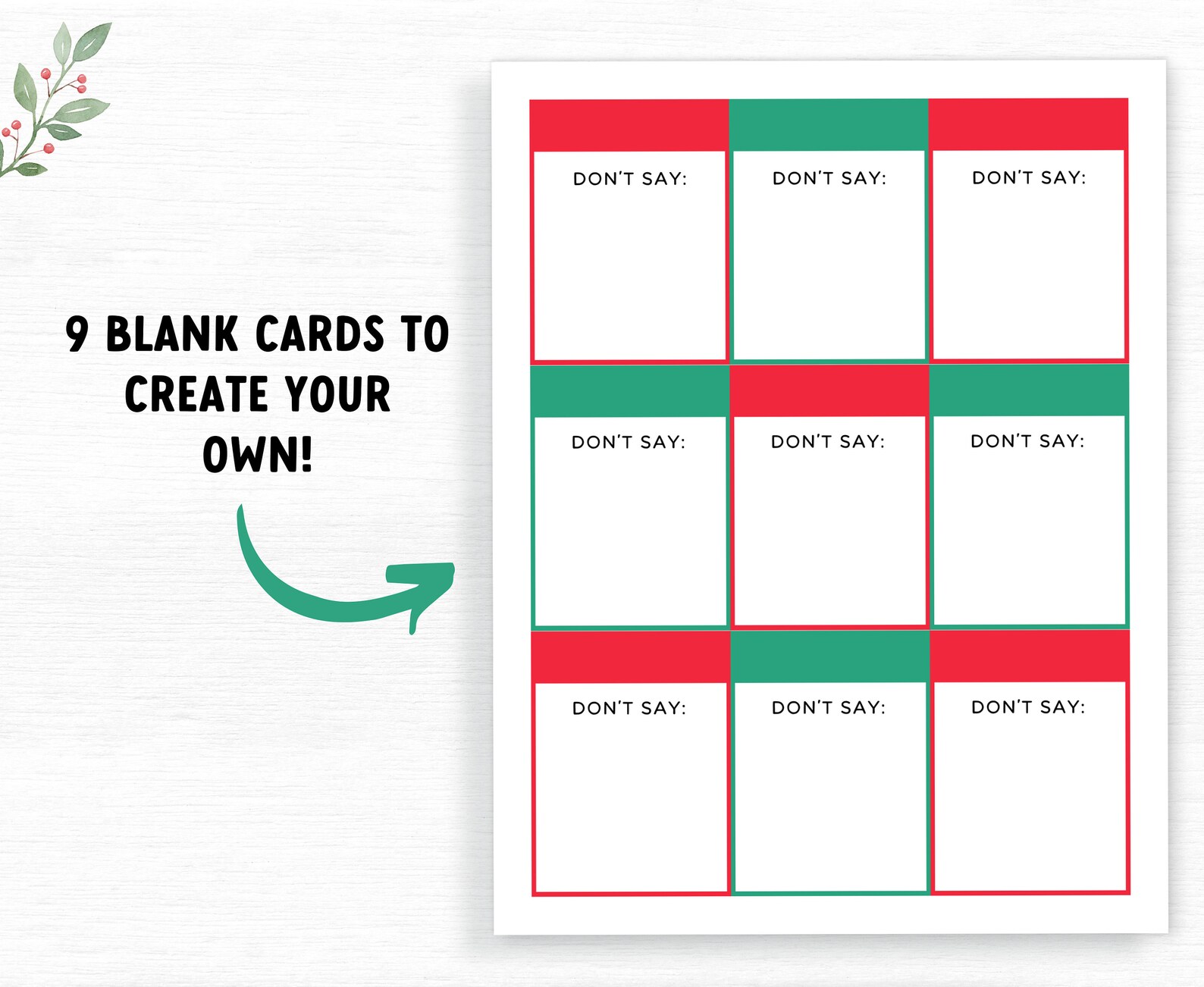 Christmas Taboo Game Family Party Game Printable Christmas - Etsy