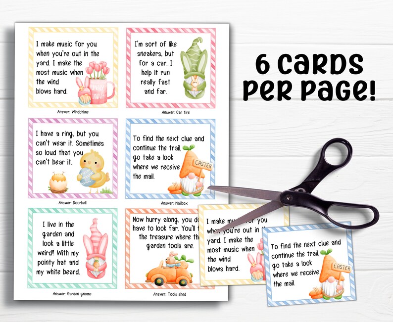 Outdoor Easter Treasure Hunt Clues Easter Scavenger Hunt for Etsy