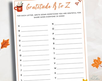 Gratitude Game Printable - Etsy