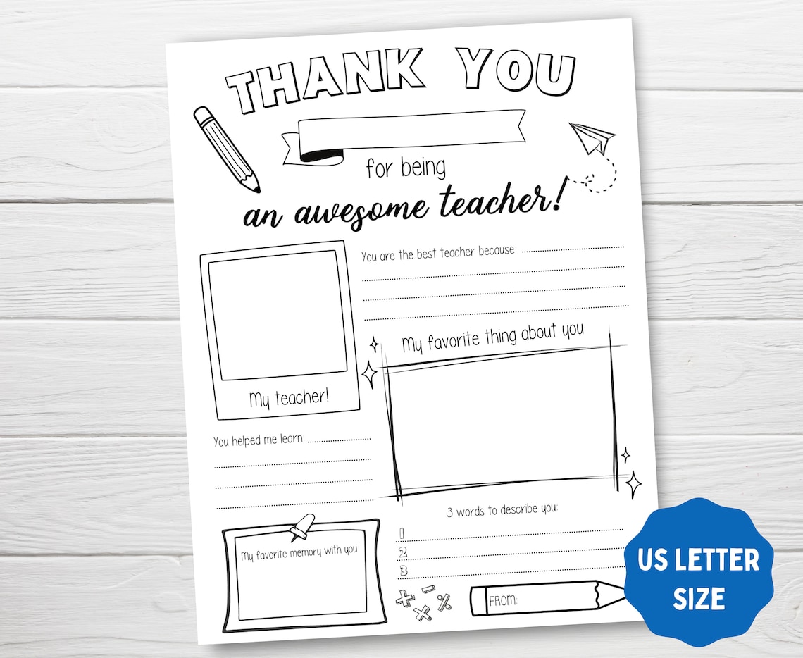 Teacher Appreciation Week Printable, Teacher Appreciation Letter ...