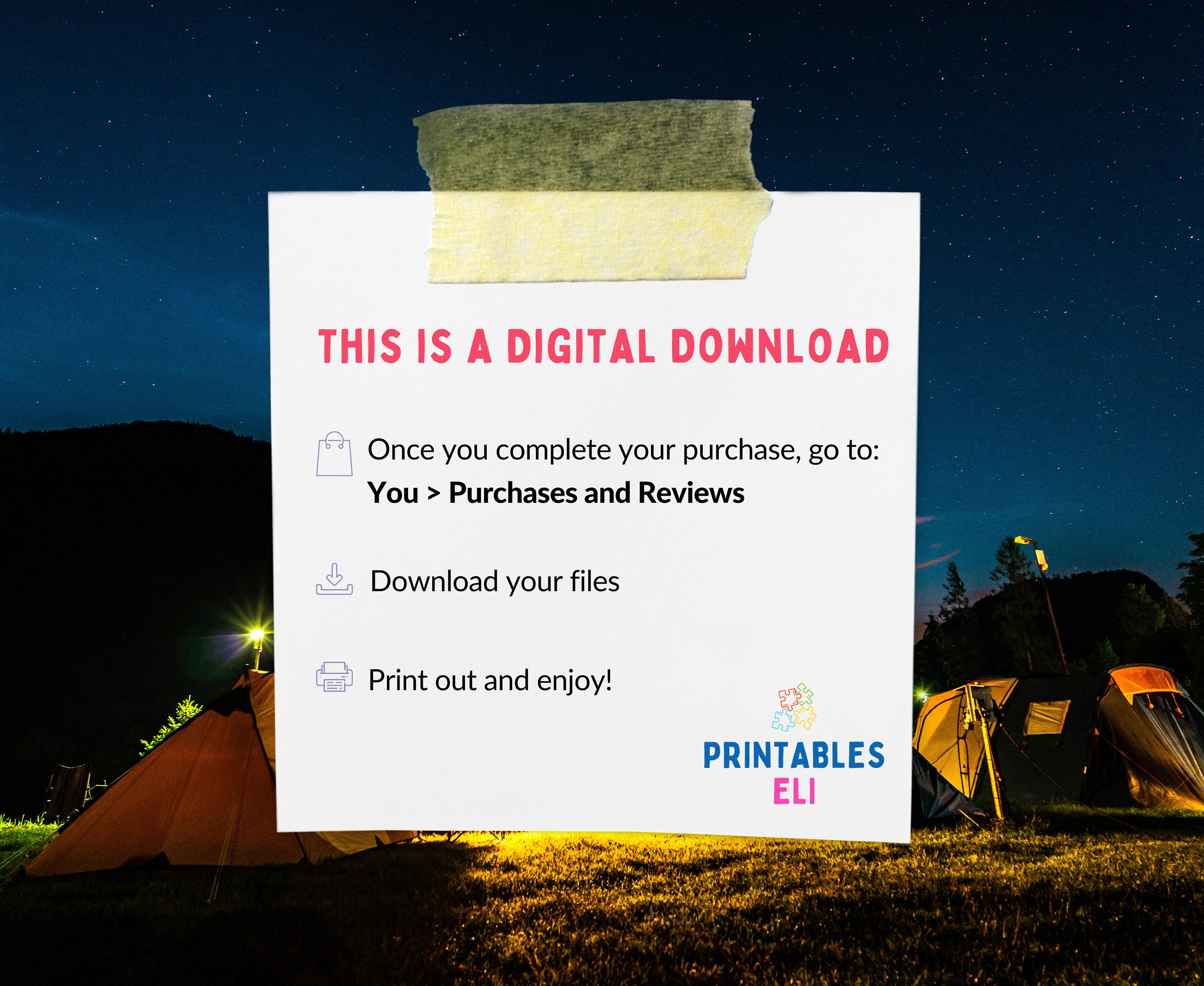 Camping Riddle Me This Printable Game, Family Camping Game Printable ...