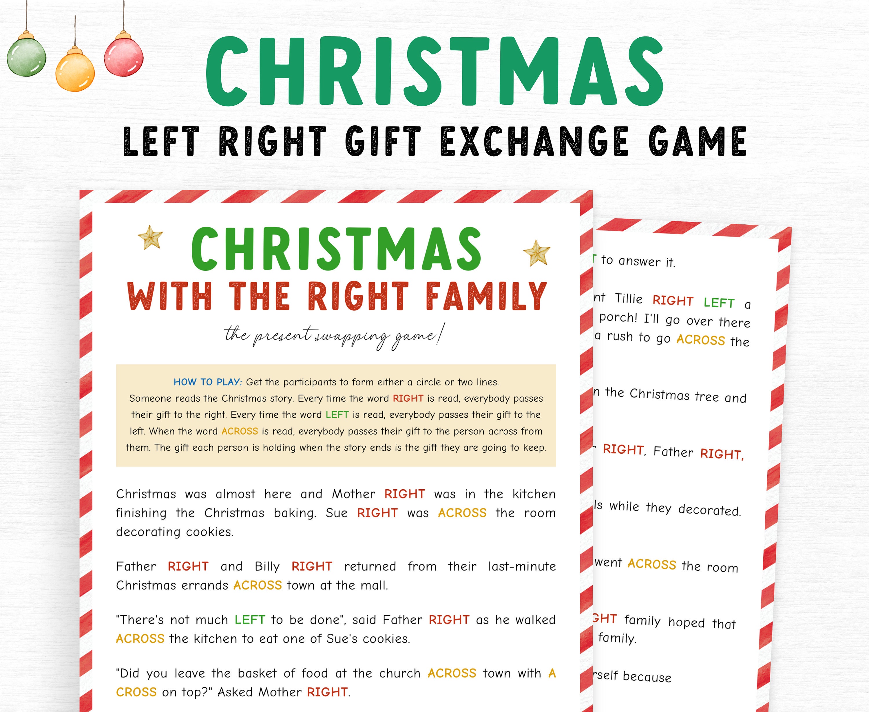 Christmas Right Left Gift Exchange [5 Games] - For Large & Small Groups!