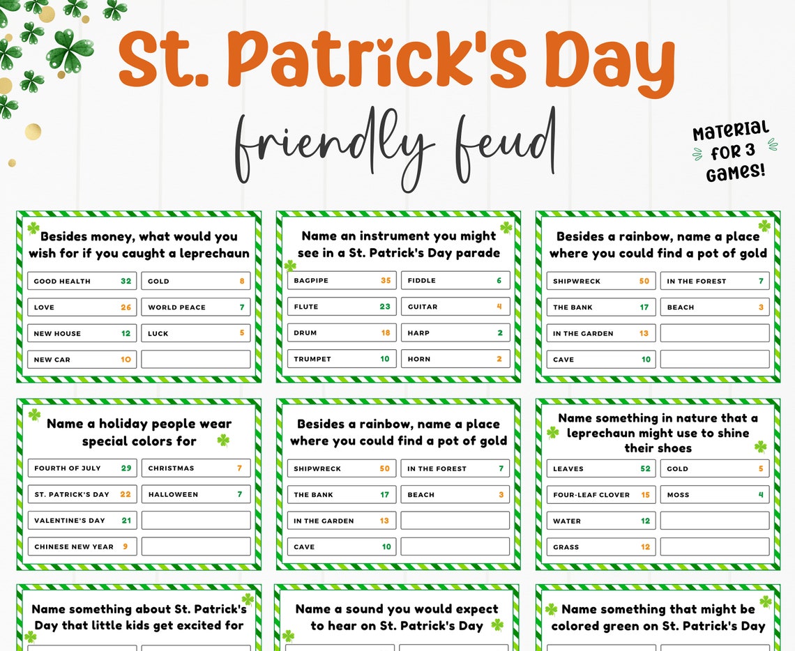 family feud st patricks day