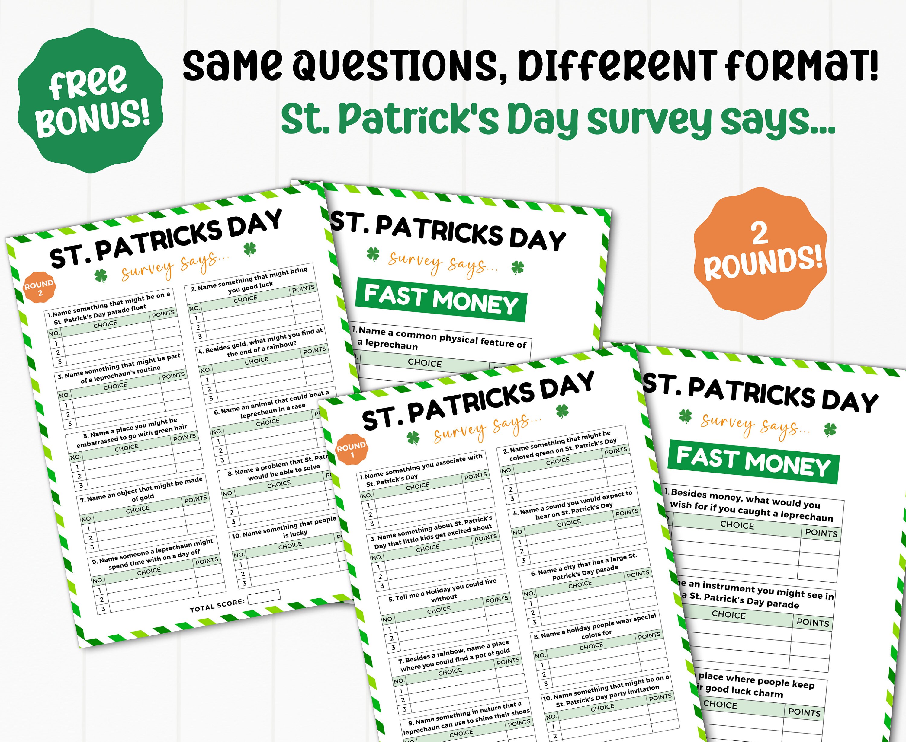 associate with st patricks day family feud