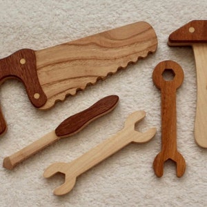 Handmade Wooden Tool Belt Set: Montessori Toy Tool Kit