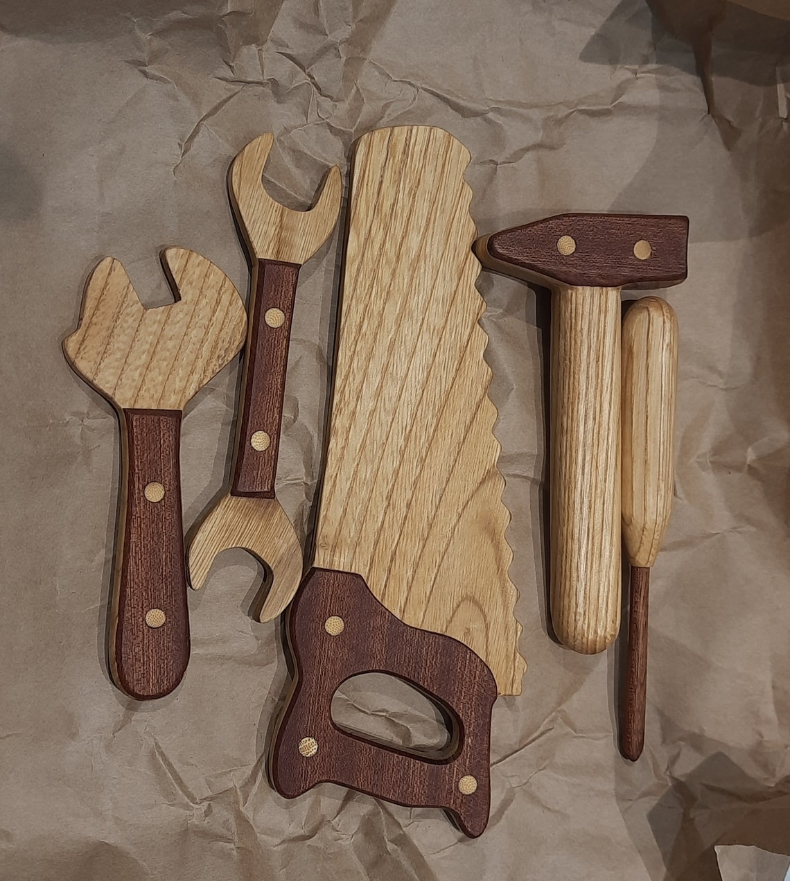 Hand Made Wooden Tool Belt Set Toy Tool Kit Repair Kit for Etsy