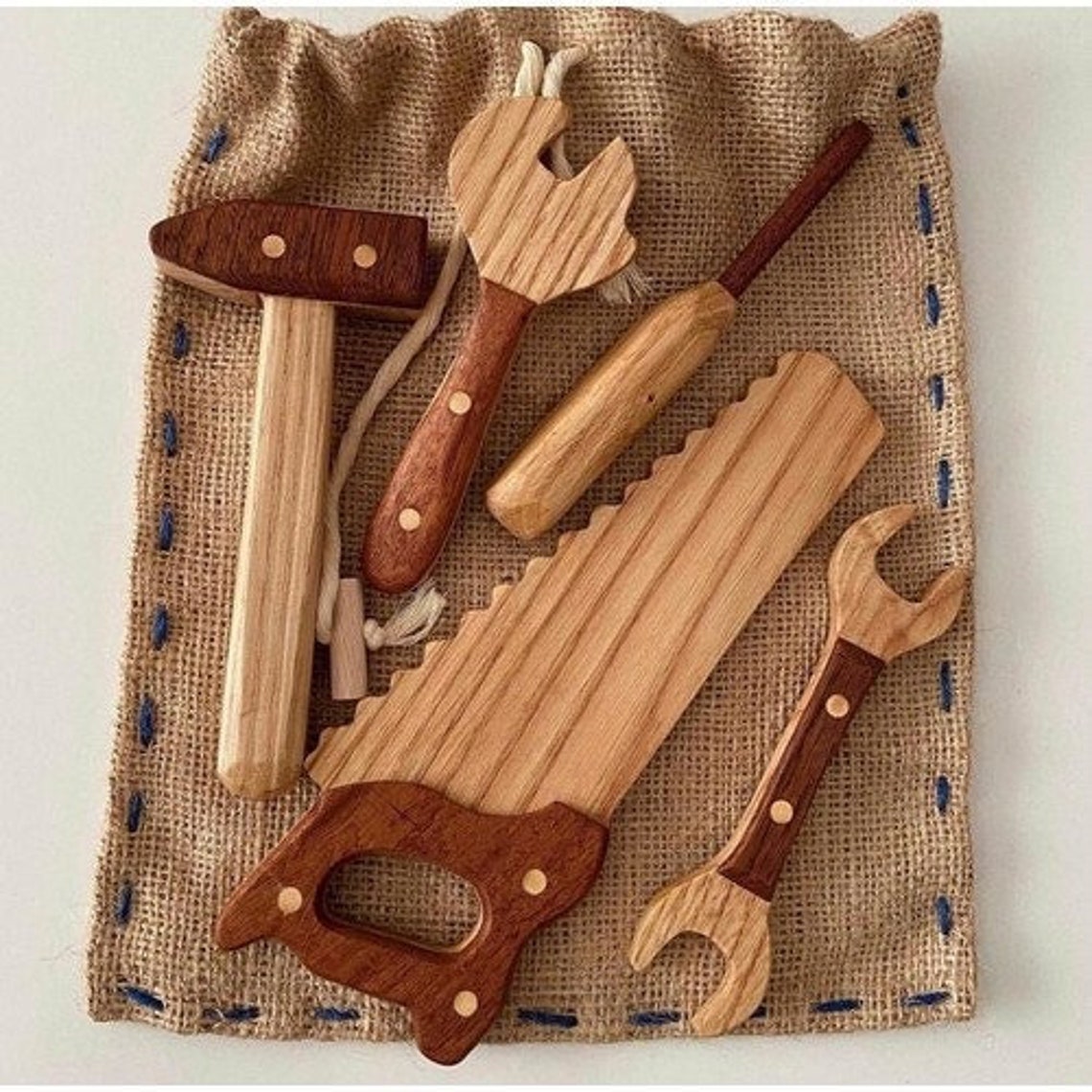 Hand Made Wooden Tool Belt Set Toy Tool Kit Repair Kit for Etsy