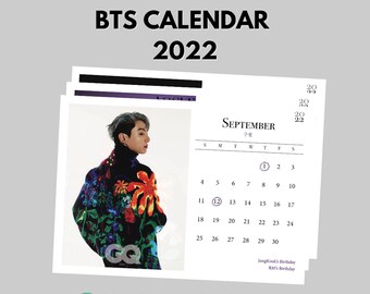 bts calendar etsy