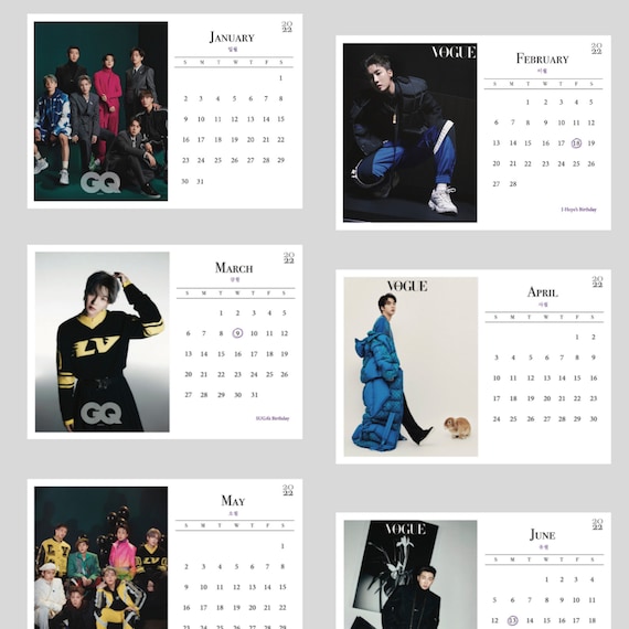 bts printable calendar 2022 digital download print at home etsy finland