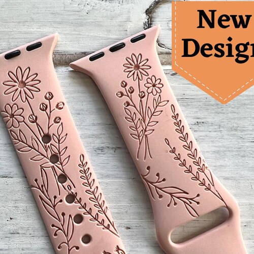Wildflower Silicone Watch Band for Apple 38mm 40mm 41mm 42mm Etsy