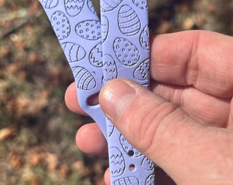 Spring Easter Egg Watch Band Silicone Laser Engraved, Apple Watch Compatible 38/40/41mm, 42/44/45mm, Series 1,2,3,4,5,6,7,8,9,SE,SE2