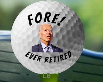 Father's Day Funny Golf Ball - Biden Not Trump Golf Gift, Christmas Gag Gift for Men, Trump Golf Gifts, Dad Golf Gift