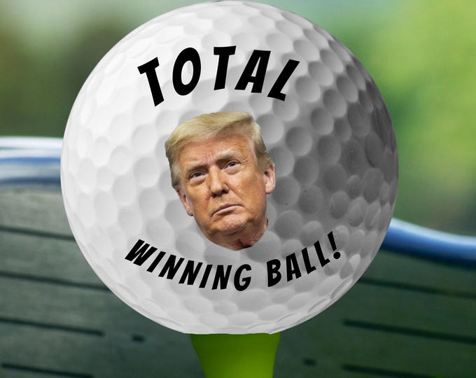Funny Political Golf Balls – Trump, Bernie, AOC & Mamdani Edition | Christmas Gift for Him, Golfer Gift for Men or Dad, Funny Golf Gift