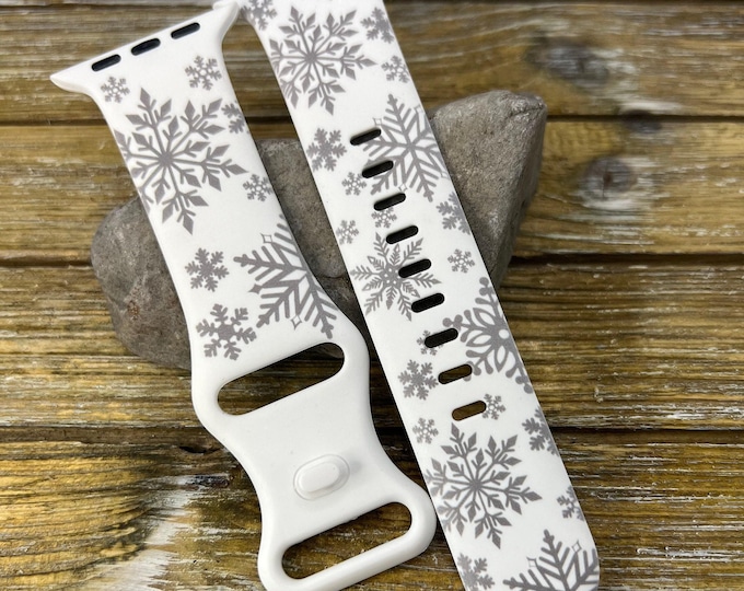 Christmas snowflake watch band for apple samsung fitbit watch band 20 22 38 40 41 42 44 45 49mm gift
