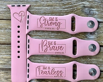 Engraved watch band christian collection #2 watch band for apple watch engraved | bible verse sayings 38mm 40mm 41mm 42mm 44mm 45mm 49mm