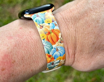 Fall watch band for apple watch colorful pumpkins autumn iwatch  20 22 38 40 41 42 44 45 49mm gift