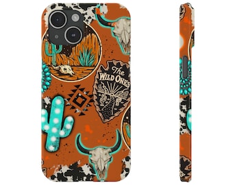Western Cow Print Slim Phone Cases for  iPhone 15 Pro Max 14 Plus Case 12 13 Xs 11 SE Galaxy S23 Gift