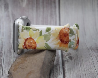Sunflowers floral womens watch band for apple watch boho spring flowers fitbit samsung  38mm 40mm 41mm 42mm 44mm 45mm 49mm gift
