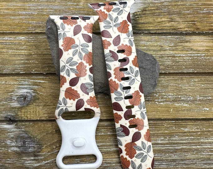Fall autumn leaves watch band for apple watch 38 40 41 42 44 45mm  autumn apple watch silicone gift
